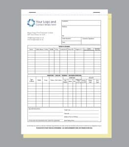 Blinds Purchase Order Invoice