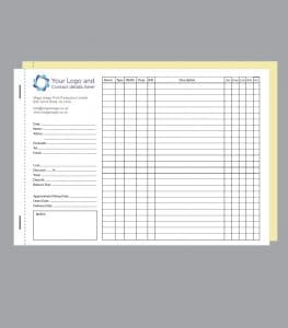 Blinds Purchase Order Invoice