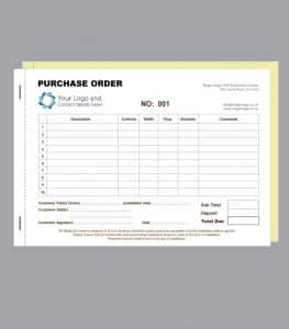 Blinds Purchase Order Form