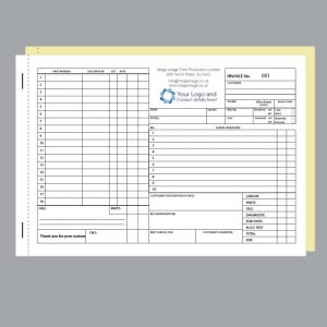 Car Body Repair Invoice Landscape