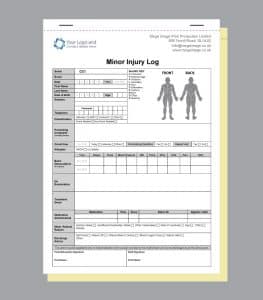 Minor Injury Report Form