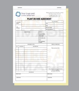 Plant on Hire Agreement Form