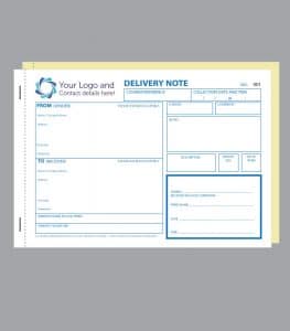 Delivery Note Courier Pad