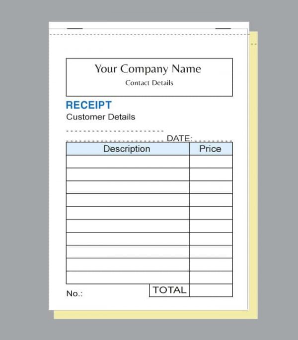 Invoice / Receipt Pad Printing