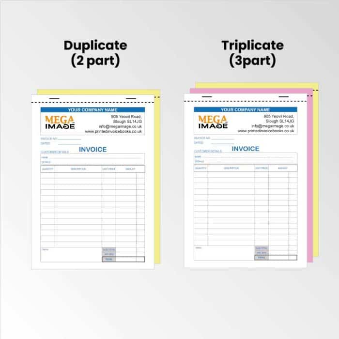 duplicate invoice vs triplicate